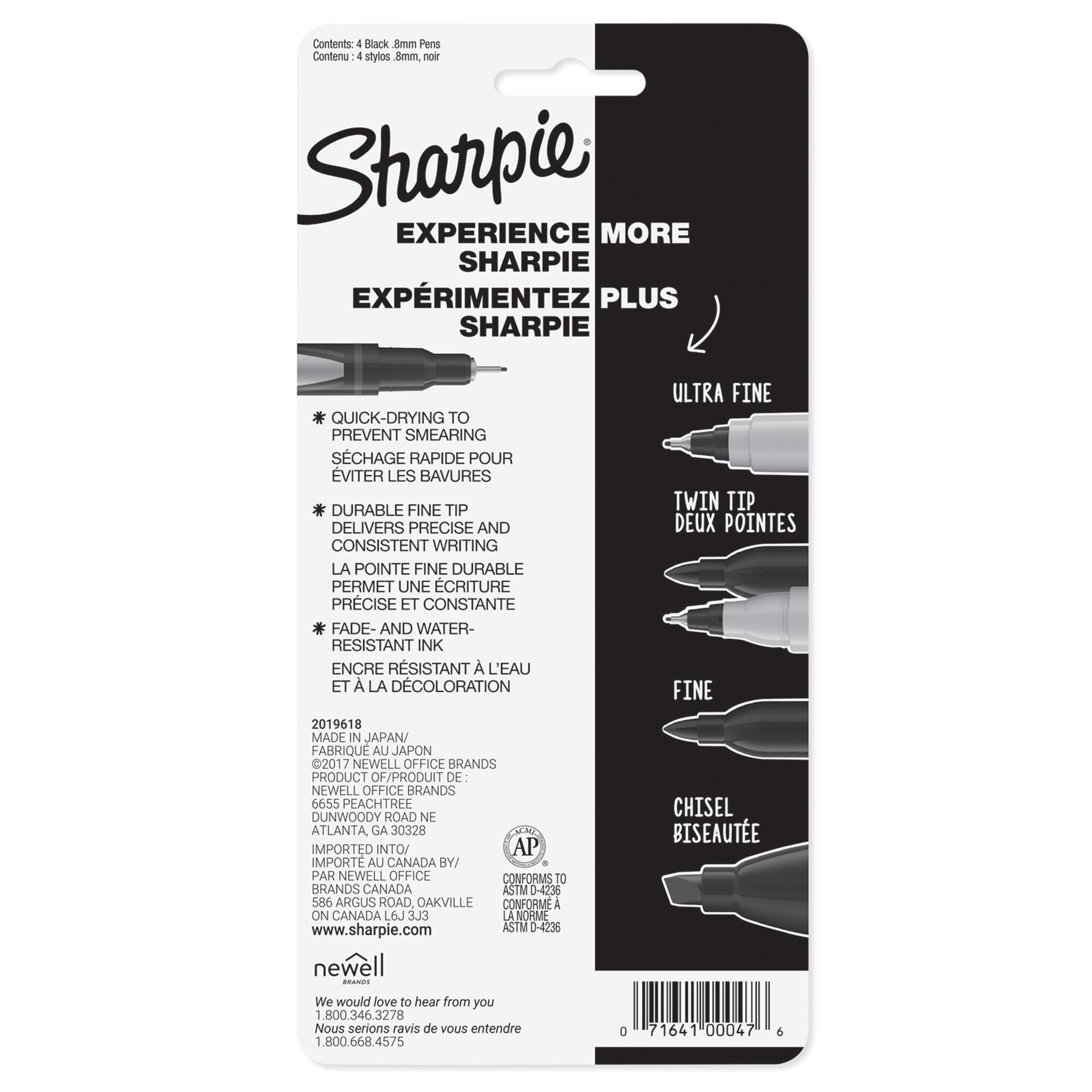 6 Packs: 4 ct. (24 total) Sharpie® Black Fine Point Pens
